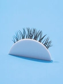 5入組自然交錯的魚尾假睫毛,清晰腳幹,0.5-1cm長度 - 黑色 - 查看 7