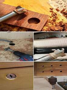 1pc Woodworking Hole Saw Flat Wing Drill Bit For Handheld Or Electric Drill, Suitable For Wood, Plastic And Alloy Material - Blue - View 5