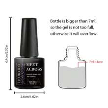 MEET ACROSS 7ml Y2K Aesthetic Glitter Nail Polish, Black, Semi-Permanent, Rhinestone Pigment, Shiny Rainbow Glitter, Removable UV/LED Gel, Suitable For Parties, Carnivals, Holidays Nails - màu đen - Xem 4