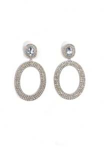 Fashionable Alloy Geometric Earrings With Rhinestone Detail, Palace Style, Unique Ear Accessory For Women - Gold - View 7