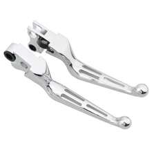 2入組機車開槽鋁質制動離合手柄,適用於哈雷sportster 883 Xl Touring Softail Dyna款式 - 銀色 - 查看 11