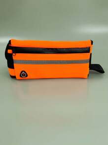 適用於健身跑步和戶外運動的腰包,附有水壺架,防水手機袋,貼身騎行腰包 - 橘色 - 查看 1