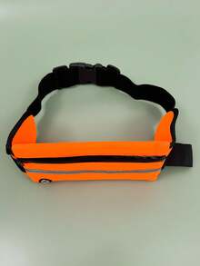 適用於健身跑步和戶外運動的腰包,附有水壺架,防水手機袋,貼身騎行腰包 - 橘色 - 查看 2