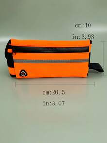 適用於健身跑步和戶外運動的腰包,附有水壺架,防水手機袋,貼身騎行腰包 - 橘色 - 查看 4