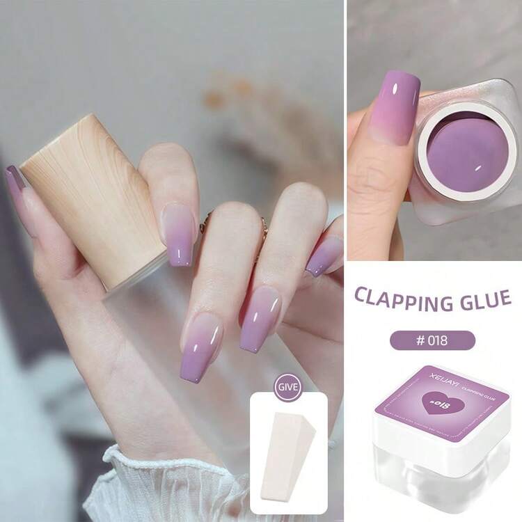 1 Màu sắc 8G Pat Bức tranh Gel Sơn móng tay Với 1 Miếng Bọt biển Biến đổi dần Bán vĩnh viễn Ngâm UV Led Nghệ thuật làm Móng Gel Đối với Móng tay - Màu tím hoa cà - Xem 2