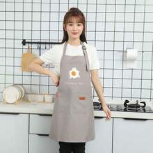 1pc Multicolor Home Kitchen Apron For Men And Women, Waterproof & Oil Proof & Stain Resistant, With Adjustable Straps, Cartoon Pattern, Sleeveless Style - Multicolor - View 8