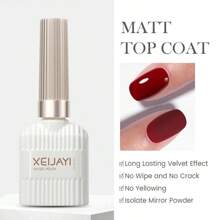 XEIJAYI 1 Bottle Long-Lasting Matte Glossy Gel Top Coat, Removable, Perfect For Christmas Nail Art Design With LED Nail Lamp - Clear - View 2