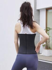Sports Outdoor 1pc Women's Waist Belt Sporty Corset  For Slimming Stomach Shapewear Waist Trainer Corset - Black - View 7