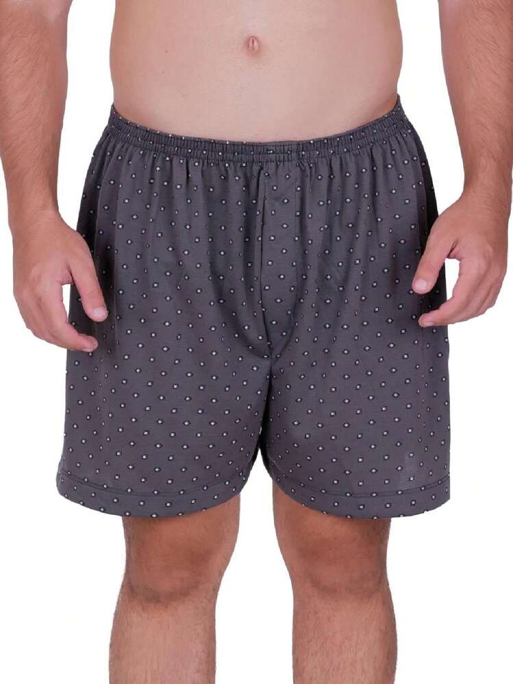 Men's  Canção Underwear Pajamas Adult Sleep Shorts - Grey - View 3