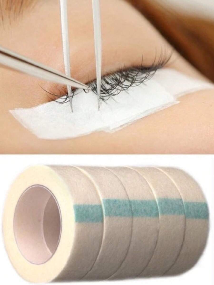 5 UNID Fita Micropore Para Alongamento De Cílios Branco - Bege - Visão 1
