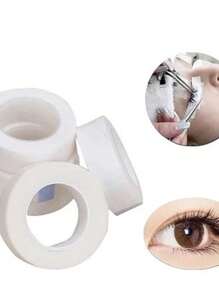 5 UNID Fita Micropore Para Alongamento De Cílios Branco - Bege - Visão 3