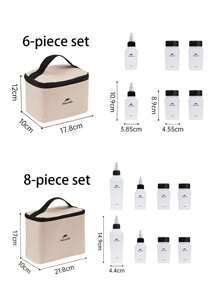 Naturehike 便携式调味瓶套装，6件/8件套装，露营和烧烤炊具 - 卡其色 - 查看 7
