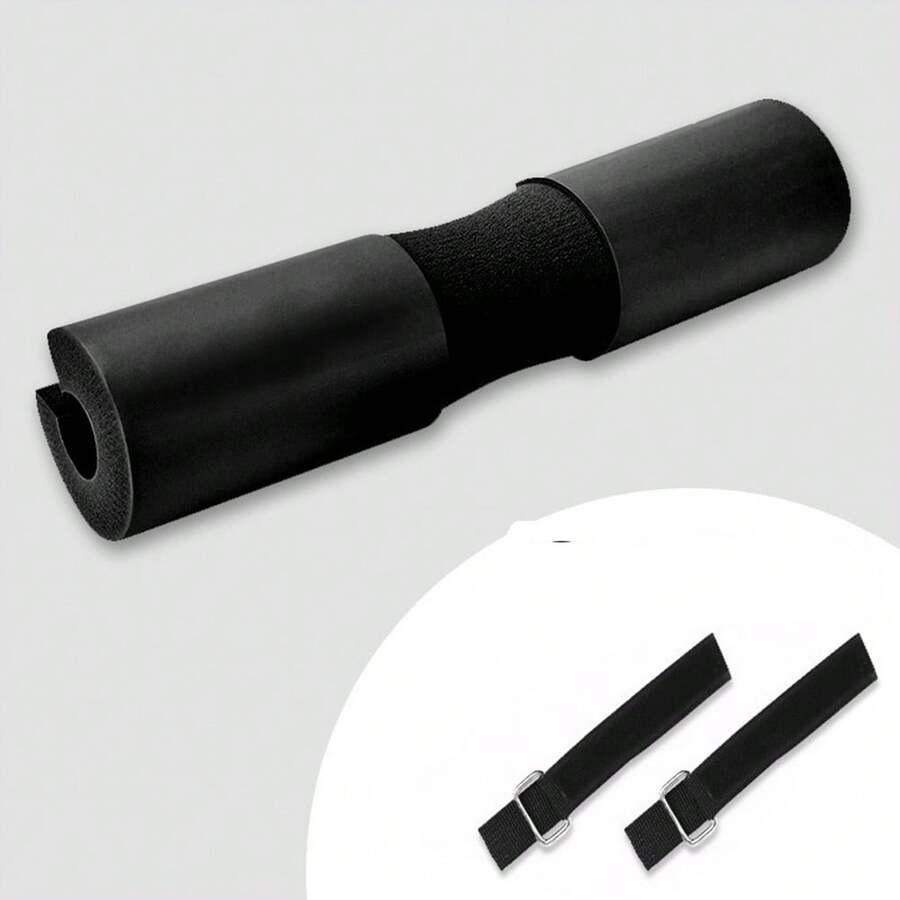 1入組帶有肩墊的橡膠杠鈴肩墊,顏色:粉色/黑色/藍色 - 黑色 - 查看 1