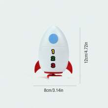 1個新款嬰兒洗澡玩具,有趣的卡通火箭造型,可以游泳、騰空、水上玩耍 - 白色 - 查看 4