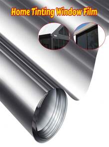 1 捲窗戶防窺膜單向日間隱私乙烯基自黏防曬防紫外線反射窗戶貼膜適用於家庭和辦公室 - 黑色 - 查看 8