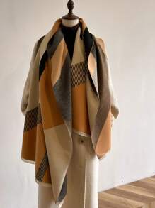 1 Miếng Của phụ nữ Nhiều màu Họa tiết Hình học Dệt hoa Tính hai mặt Bắt chước Cashmere Mùa thu Và Mùa Đông Ấm áp Khăn quàng cổ Và Khăn choàng Thích hợp Đối với Sử dụng hàng ngày - Nhiều màu - Xem 1