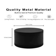 1pc 4-Layer 4cm Mini Colorful Ombre Style White & Black Grinder Made Of Metal For Crushing Or Smoking Herbs - Black - View 2