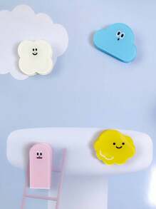 1入組卡通可愛雲朵大拇指向上亞克力文具夾/書籤 - 白色 - 查看 3