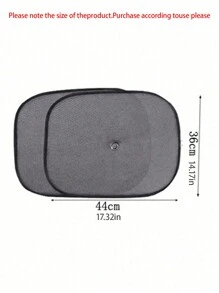 4 piezas Sombrilla de ventana de coche lado - Negro - Ver 5