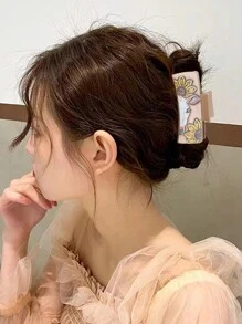 1pc Western Style Sheep & Sunflower Design Hair Clip For Women - Multicolor - View 4