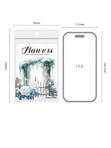 30張/包 花草動物廢物日記手帳裝飾工藝拼貼diy貼紙 15種設計圖案 - 軍綠色 - 查看 4