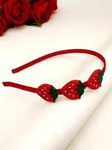 1pc Fashionable Romantic Sweet Strawberry Decor Headband For Couples/Party,Hairband,Hair Hoop,Hair Accessories Headbands, Cute Hair Accessories