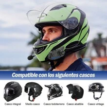 Audífonos Bt57 Bluetooth Para Casco De Motocicleta Ipx6