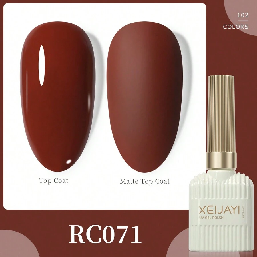 XEIJAYI 1 Bottle Multipurpose Gel Nail Polish, 102 Color Options, Suitable For Nail Salon Decoration - 酒紅色 - 查看 1