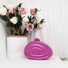 跨境新款貝殼螺旋紋壓克力印花包跨境時尚禮服包晚宴包單間斜角手拿包化妝包女式小方包 - 紫丁香色 - 查看 1