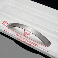 1個鋁合金家具拉手,刷銀廚房門把手,櫥櫃把手,抽屜旋鈕,衣櫥抽屜拉手 - 銀色 - 查看 8