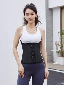 Sports Outdoor 1pc Women's Waist Belt Sporty Corset  For Slimming Stomach Shapewear Waist Trainer Corset - Black - View 2
