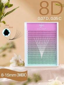 SONG LASHES Pre-Made Fan-Shaped Pointed Eyelash Extensions, 8D 0.05 Pre-Made Thick Fan-Shaped Eyelash Clusters, Eyelash Clusters, Individual Eyelashes, False Eyelashes - D - View 6