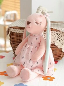 1pc 33/43cm Kawaii Long Ears Rabbit Plush Toys Lovely Sleeping Bunny Wearing Skirt Dolls Stuffed Soft Animal Appease Toy Lovely Birthday & Christmas Decor Gifts