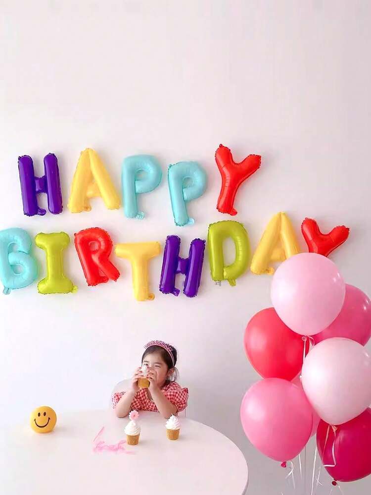 34 chiếc Lá thư Bộ bóng bay , 16-Inch Hoạt hình Bánh Hình dạng Quả bóng bay , Đầy màu sắc Chữ cái Quả bóng bay Đối với Tiệc sinh nhật Đồ trang trí - Nhiều màu - Xem 3