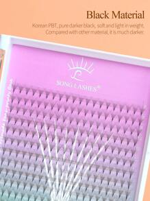 SONG LASHES Pre-Made Fan-Shaped Pointed Eyelash Extensions, 8D 0.05 Pre-Made Thick Fan-Shaped Eyelash Clusters, Eyelash Clusters, Individual Eyelashes, False Eyelashes - D - View 2