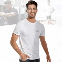Playeras Deportivas Hombre Casual Slim Fit Correr Gym Ropa Deportiva Secado Rápido Camiseta Informal para todos los días - Blanco - Ver 3