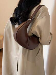 Bolso Suave Texturizado Para Mujer, Nuevo Bolso De Bola De Masa Para Mujer, Bolso De Media Luna De Axila, Bolso De Hombro, Bolso De Viajero De Gran Capacidad, Bolso