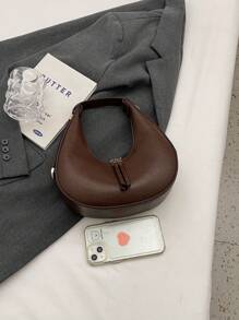 Bolso Suave Texturizado Para Mujer, Nuevo Bolso De Bola De Masa Para Mujer, Bolso De Media Luna De Axila, Bolso De Hombro, Bolso De Viajero De Gran Capacidad, Bolso