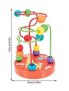 2入組兒童卡通木製迷你積木串珠和迷宮玩具,教育玩具,可鍛煉兒童手眼協調能力(隨機2款) - 彩色 - 查看 3