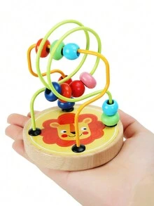 2入組兒童卡通木製迷你積木串珠和迷宮玩具,教育玩具,可鍛煉兒童手眼協調能力(隨機2款) - 彩色 - 查看 5