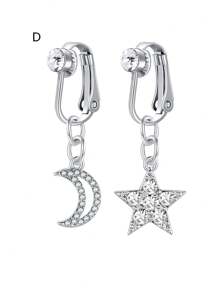 CIZME 1套裝的2女士們假肚臍環假肚臍指甲片夾在肚臍圓環銀 - 銀色 - 查看 11