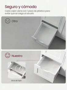VASAGLE Bathroom Storage - White - View 8