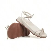 Women Flat Sandals - trắng - Xem 3