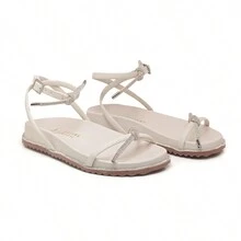 Women Flat Sandals - trắng - Xem 2