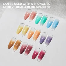 XEIJAYI 1 Color 8g Pat Painting Gel Nail Polish With 1pc Sponge Gradient Semi Permanent Soak Off UV LED Nail Art Gel Varnishes For Nails - White - View 5