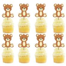 10pcs/20pcs Cute Bear Food Picks Cake Dessert Toothpicks Fruit Forks Wedding Birthday Party Baby Shower Decoration Supplies Christmas,Christmas