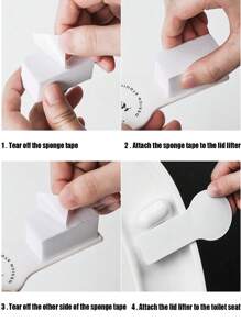 1入組簡易馬桶蓋提手,方便防污手提式馬桶蓋翻蓋提手 - 白色 - 查看 3