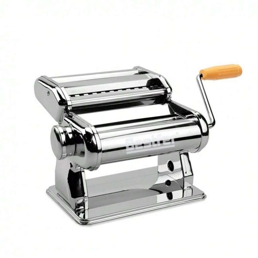 Máquina de Macarrão Massa Profissional com Cilindro Removível Inox de Manivela 3 Tipos Bestfer BFH1570 - Prata - Visão 1