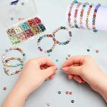 1盒彩色有字母的亞克力珠寶串珠套裝,適用於製作珠寶首飾,為兒童男孩女孩diy手工串珠手鍊、項鍊、耳環等珠寶飾品 - 彩色 - 查看 2