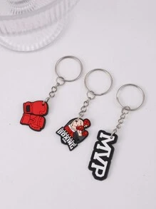 20pcs Cartoon Sports Style Keychains Keyrings For Party, Holiday, Back To School Gifts - Multicolor - View 6
